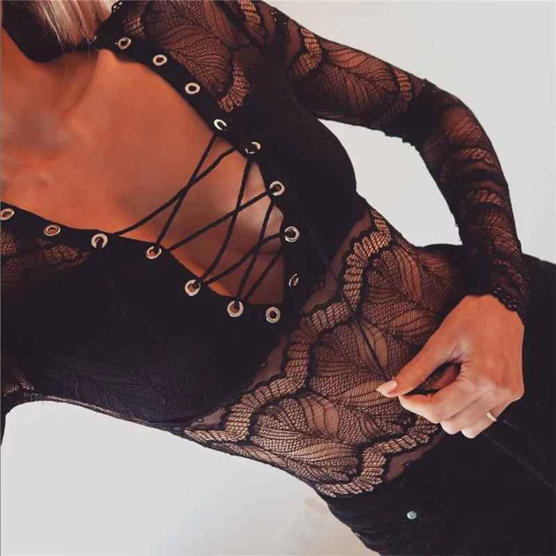 2019 Lantern Sleeve Hollow Out Bodysuit Sexy Solid Black Vintage Lace Jumpsuits Sheer Tulle Patchwork Playsuit
2019 Lantern Sleeve Hollow Out Bodysuit Sexy Solid Black Vintage Lace Jumpsuits Sheer Tulle Patchwork Playsuit