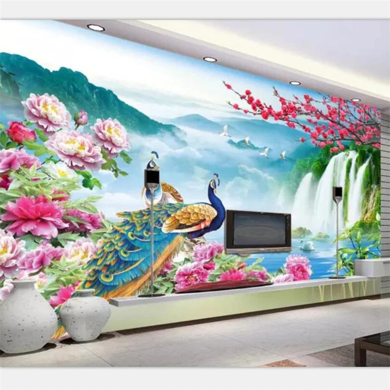 beibehang Custom wallpaper large high-end fairyland peacock landscape landscape TV background wall living room bedroom
beibehang Custom wallpaper large high-end fairyland peacock landscape landscape TV background wall living room bedroom