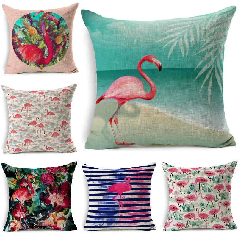 Pink Flamingo Cushion Cover Animals Pattern Linen Pillow Case Car Sofa Throw Pillows Decorative almofada cojines 45x45cm
Pink Flamingo Cushion Cover Animals Pattern Linen Pillow Case Car Sofa Throw Pillows Decorative almofada cojines 45x45cm