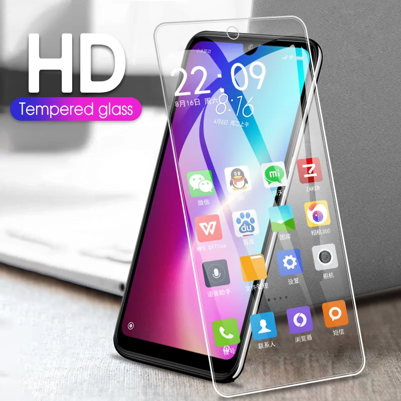 Full Cover Screen protector For Xiaomi Redmi 7 Tempered Glass Front Film with White Edge Filling Liquid | Мобильные телефоны и