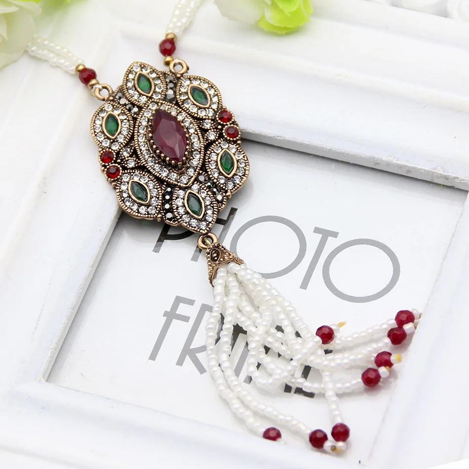 Длинное ожерелье с кисточками Elegent Arabesque для свадьбы женщин в этническом стиле
