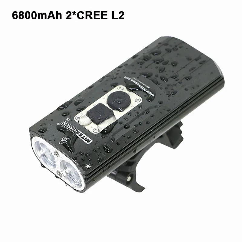 

USB Bicycle light LED 18650 bike lamp 1800Lm 2x XM-L2 lights Front BicycleLight flashlights Lamp Built-in Battery
