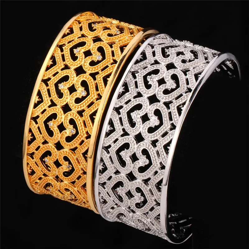 New Girls Bracelet Gold Color Clear Cubic Zircon Crystal Heart Cuff Bangle For Women Wholesale With MGC H484
New Girls Bracelet Gold Color Clear Cubic Zircon Crystal Heart Cuff Bangle For Women Wholesale With MGC H484