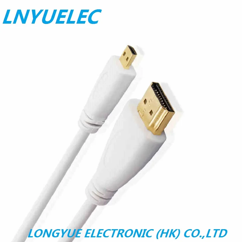 

LNYUELEC MICROHDMI to HDMI-compatible cable with Ethernet Gold Plated for Cell phones 2M for win8 4kx2k 3D PS3 XBOX