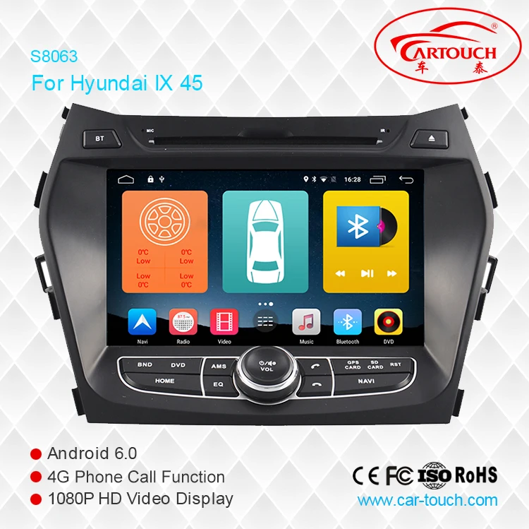 Автомагнитола Cartouch автомобильный DVD плеер GPS навигация для Hyundai IX45 2013 Santa Fe