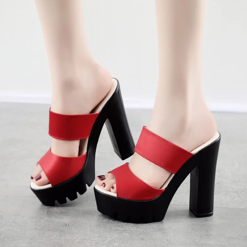 Open Head Plus Size 32-43 Platform Slides Woman High Heels Shoes Summer 2021 Leather Slippers Block Heel Slippers Ladies
Open Head Plus Size 32-43 Platform Slides Woman High Heels Shoes Summer 2021 Leather Slippers Block Heel Slippers Ladies