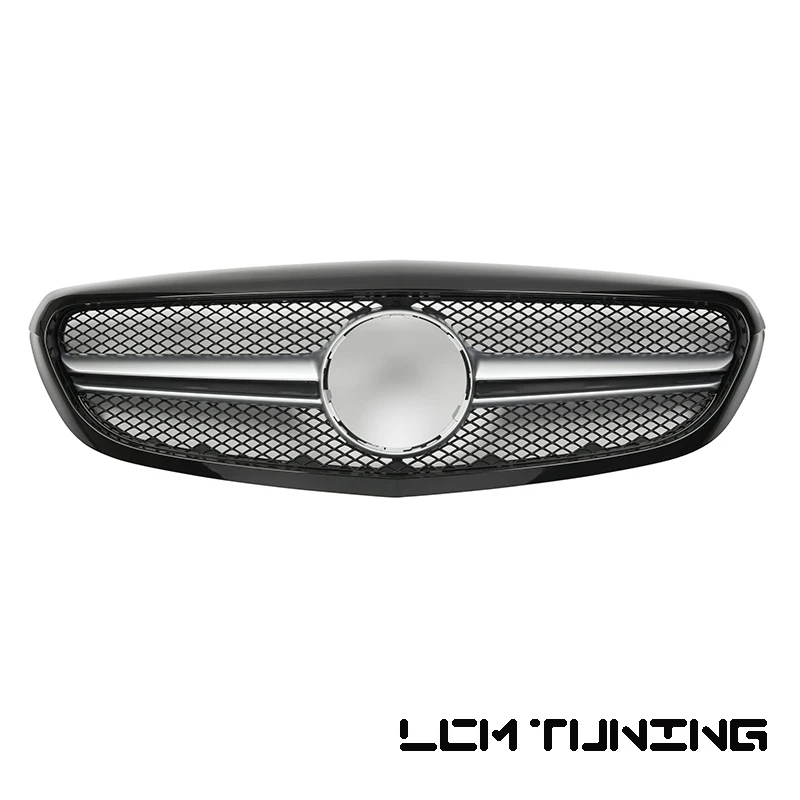 Черный/серебристый/Хромированный передний бампер гоночная решетка для Mercedes For-Benz
