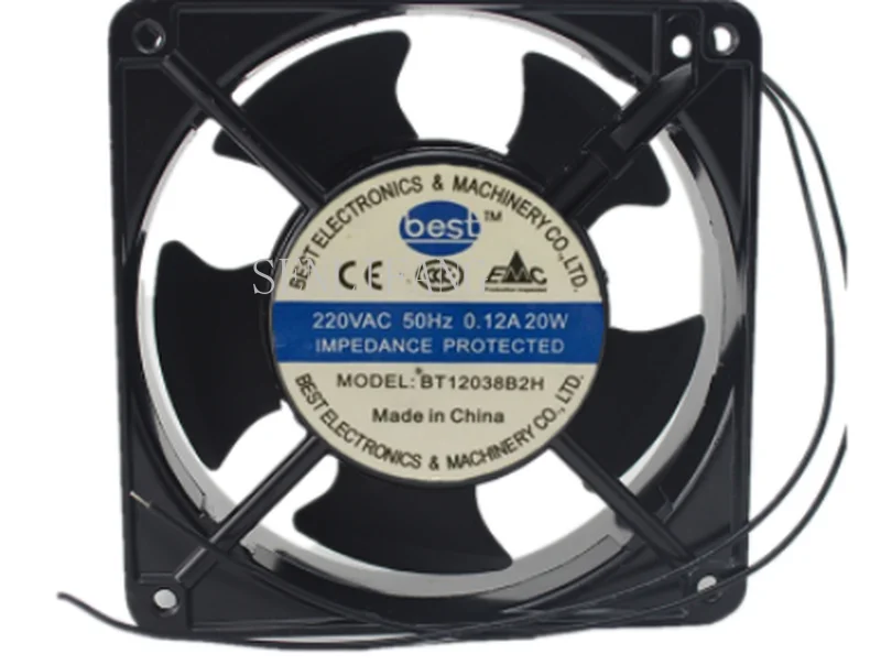 Бесплатная доставка BT12038B2H AC 220 240 В 20 Вт 0.12A/0.11A 50/60 Гц 2 wirs 12038 12 см 120*120*38 мм