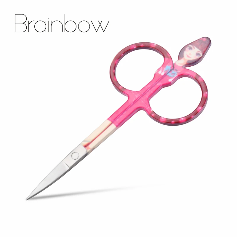 Brainbow 1 шт. маленькие ножницы для макияжа русская кукла дизайн триммер бровей и