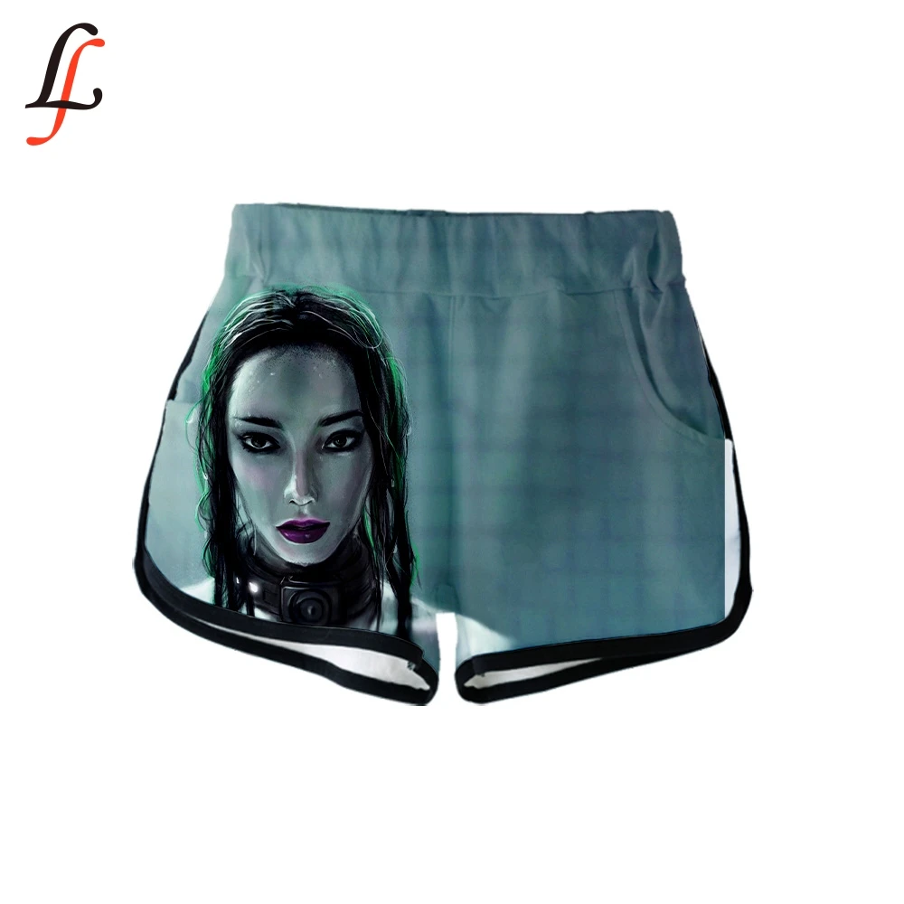 Polaris 3D женские короткие брюки K pop повседневные с эластичной резинкой на талии для