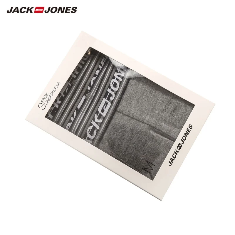 JackJones мужские эластичные шорты Боксеры Мужское нижнее белье 3-pack однотонная