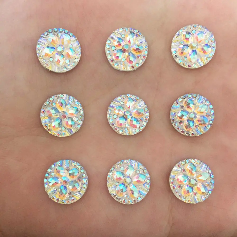 DIY 80PCS 12mm AB Resin Round Flower Rhinestone Flatback Scrapbooking for Phone DIY Craft K142*2
DIY 80PCS 12mm AB Resin Round Flower Rhinestone Flatback Scrapbooking for Phone DIY Craft K142*2