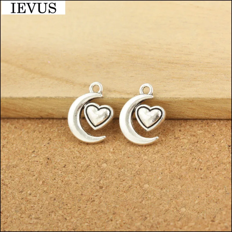 Hot selling 8 Pieces/Lot 18mm*14mm antique Silver Plated metal moon charm heart charm diy handmade craft For Jewelry Making
Hot selling 8 Pieces/Lot 18mm*14mm antique Silver Plated metal moon charm heart charm diy handmade craft For Jewelry Making
