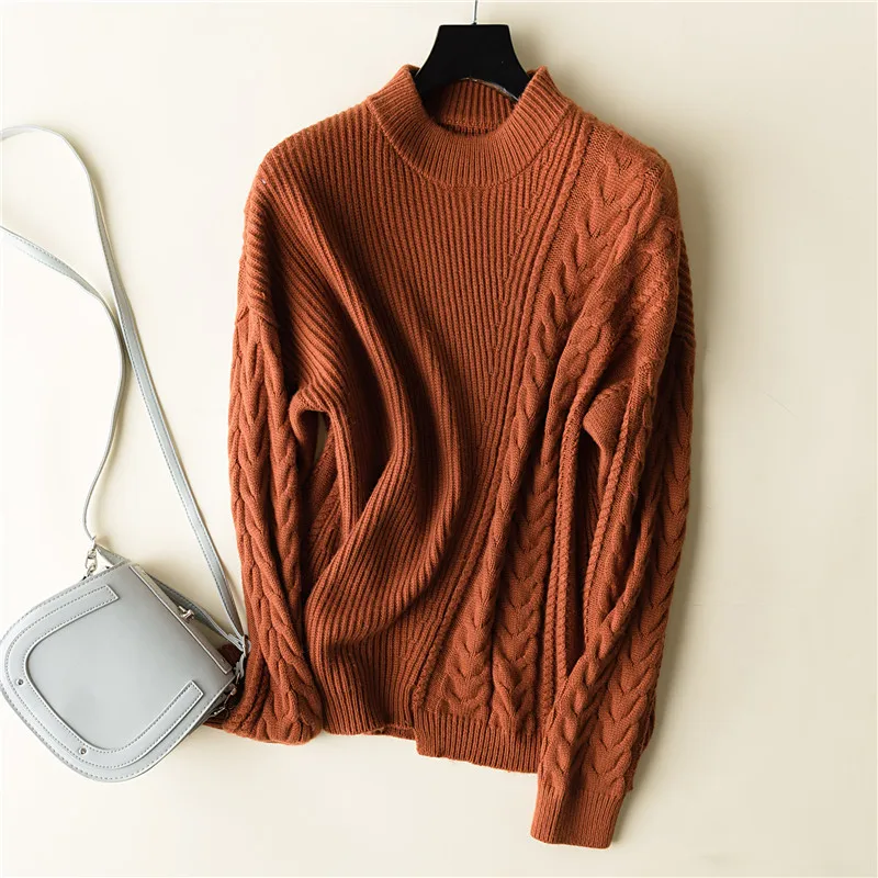 Snaoutofit High Cllar Cashmere Sweater Autumn Winter New Arrival Hot Sale Women's Pullover Version of the Loose Wool Shipping
Snaoutofit High Cllar Cashmere Sweater Autumn Winter New Arrival Hot Sale Women's Pullover Version of the Loose Wool Shipping