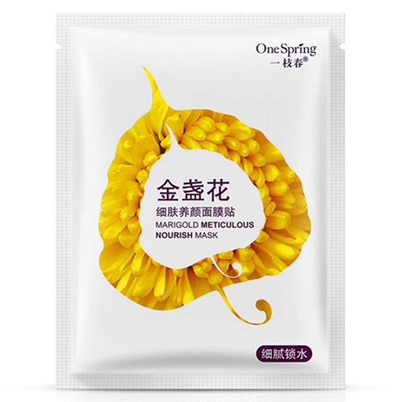 ONE SPRING 100% Natural Plants Extracts Facial Mask Rose Cherry Moisturizing Whitening Face Double Replenishment Skin Care | Красота и