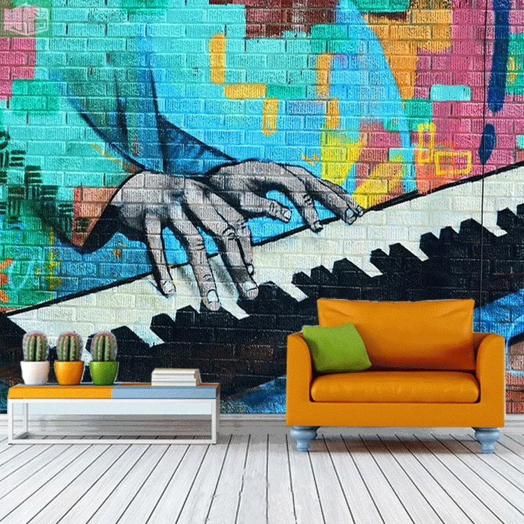 Large Playing Piano Papel 3d Bricks Graffiti Wallpaper Mural for Rock Bar Coffee KTV Background 3d Wall Murals Wall paper
Large Playing Piano Papel 3d Bricks Graffiti Wallpaper Mural for Rock Bar Coffee KTV Background 3d Wall Murals Wall paper