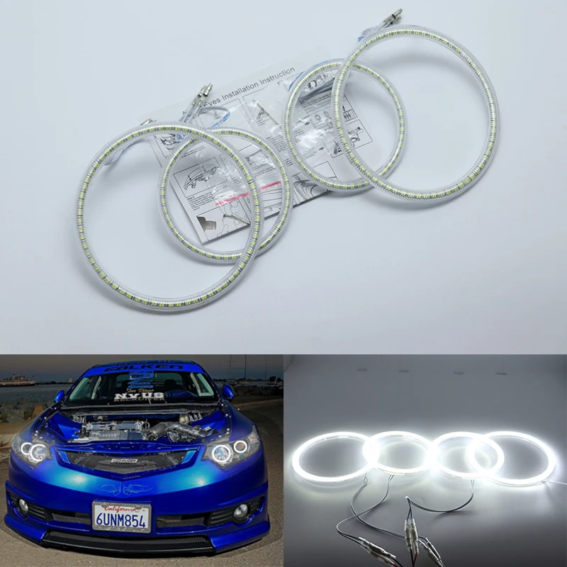 

Ultra bright SMD white LED angel eyes halo ring kit daytime running light DRL for Acura TSX 2009 2010 2011 2012