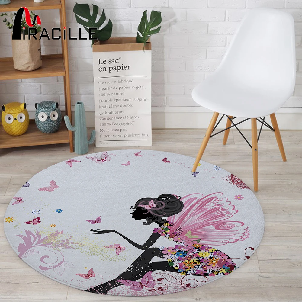 Miracille Cartoon Series Fairy Printed Children Carpets Baby Crawling Anti Slip Round Area Rugs For Living Room Bath Mat
Miracille Cartoon Series Fairy Printed Children Carpets Baby Crawling Anti Slip Round Area Rugs For Living Room Bath Mat