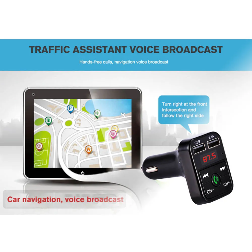 B2 Car FM Transmitter Wireless Radio Adapter USB Charger Mp3 Player USB Charger 2.1A Car Accessories Handsfree
B2 Car FM Transmitter Wireless Radio Adapter USB Charger Mp3 Player USB Charger 2.1A Car Accessories Handsfree