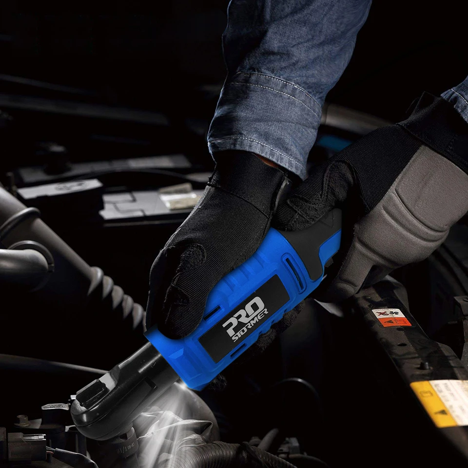 45NM Electric Ratchet Wrench 12V Cordless Wrench 3/8 inch 2000mAh Rechargeable Battery Standable Power Tools by PROSTORMER
45NM Electric Ratchet Wrench 12V Cordless Wrench 3/8 inch 2000mAh Rechargeable Battery Standable Power Tools by PROSTORMER