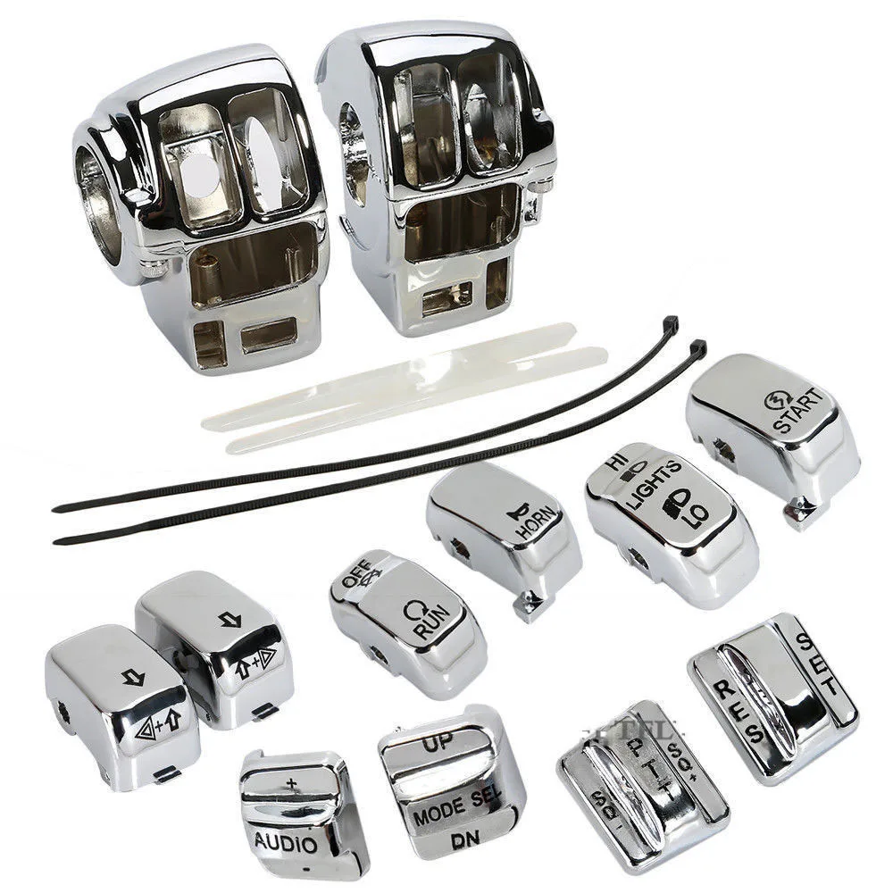 Chrome Switch Housing Cover Control Switch Cap Rocker Switch Kit For FLHTCU/FLHTK/FLTR/FLTRU 1996-2013 01 02 03 04 05 06
Chrome Switch Housing Cover Control Switch Cap Rocker Switch Kit For FLHTCU/FLHTK/FLTR/FLTRU 1996-2013 01 02 03 04 05 06