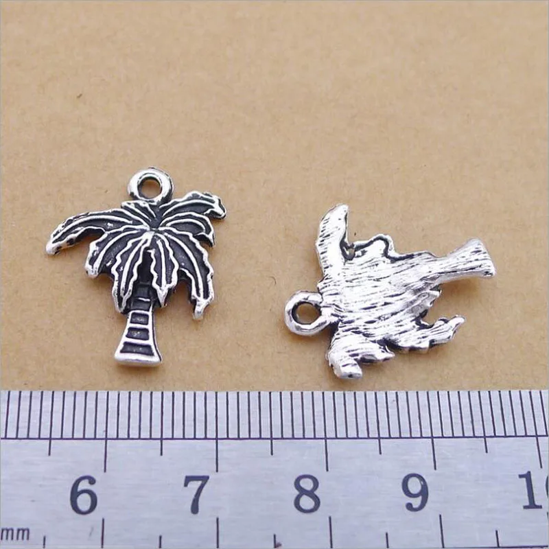 25Pcs/Lot 18x21mm Zinc Alloy Antique Silver Coconut Tree Charms For DIY Jewelry Accessories
25Pcs/Lot 18x21mm Zinc Alloy Antique Silver Coconut Tree Charms For DIY Jewelry Accessories