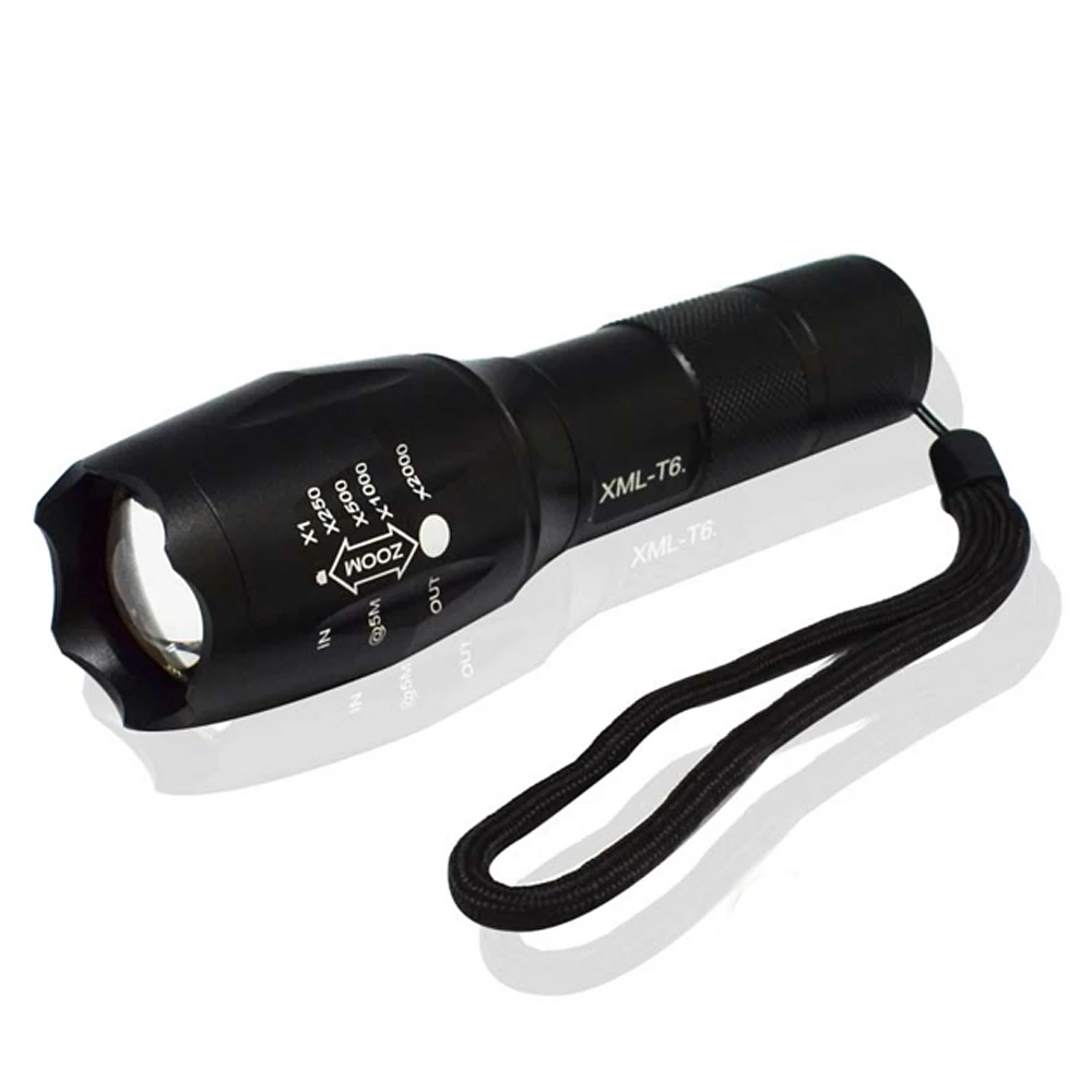 

USA EU Hot Sell E17 CREE XM-L T6 led 3800LM Aluminum Zoom LED flashlight torches light lamps for AAA or 18650 battery