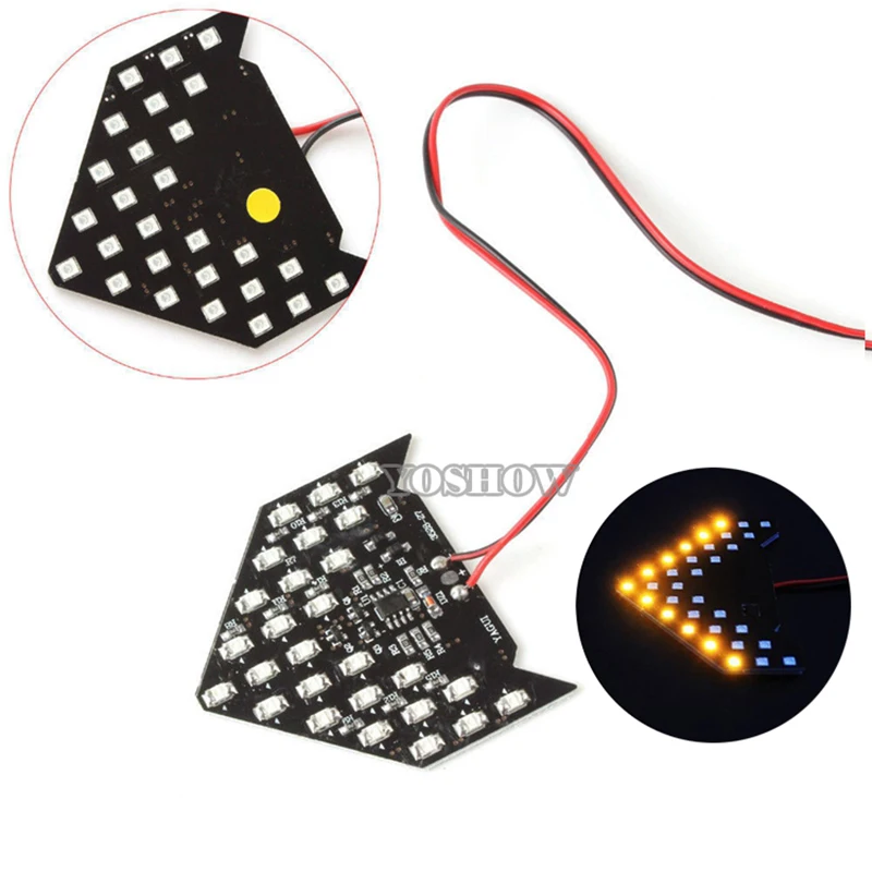 Yoshow 2 шт. 33 SMD последовательный СВЕТОДИОД огни светящаяся стрелка индикатор
