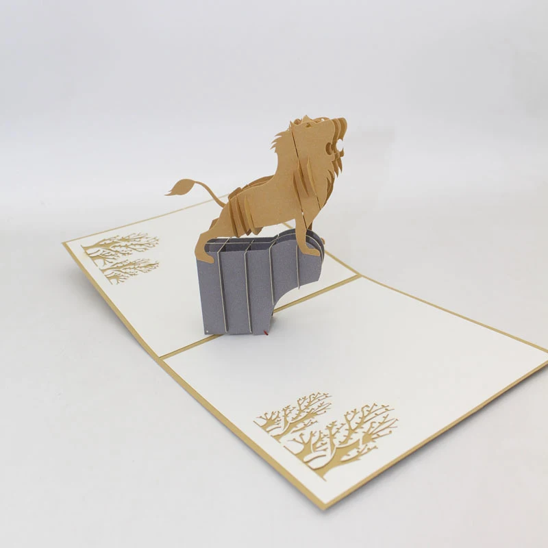 3D Laser Cut Handmade Cartoon Roaring Lion King Paper Invitation Greeting Cards with Envelope Kids Birthday Party Creative Gift
3D Laser Cut Handmade Cartoon Roaring Lion King Paper Invitation Greeting Cards with Envelope Kids Birthday Party Creative Gift