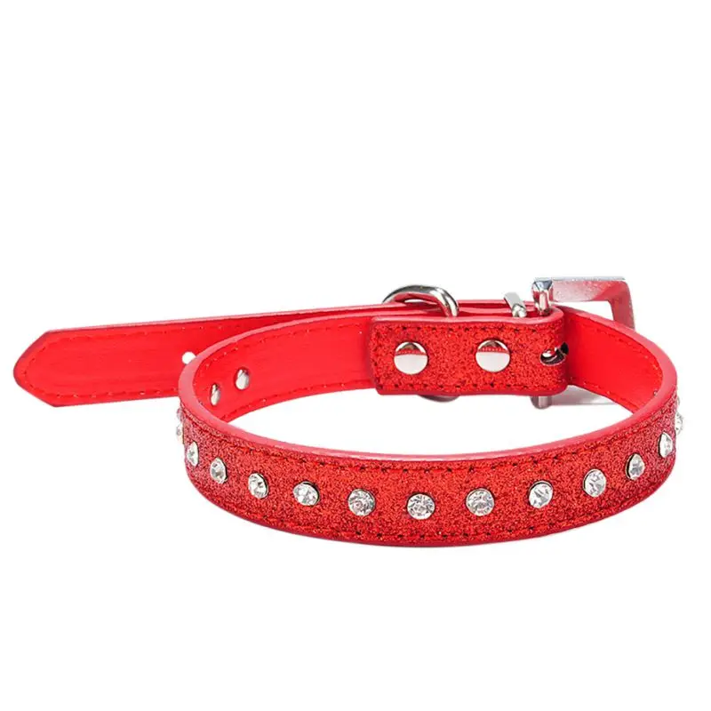 New 1pc PU Leather Pets Dog Collar Rhinestone Puppy Buckle Charm Pet Collars with Diamond Collar for Small Dog
New 1pc PU Leather Pets Dog Collar Rhinestone Puppy Buckle Charm Pet Collars with Diamond Collar for Small Dog