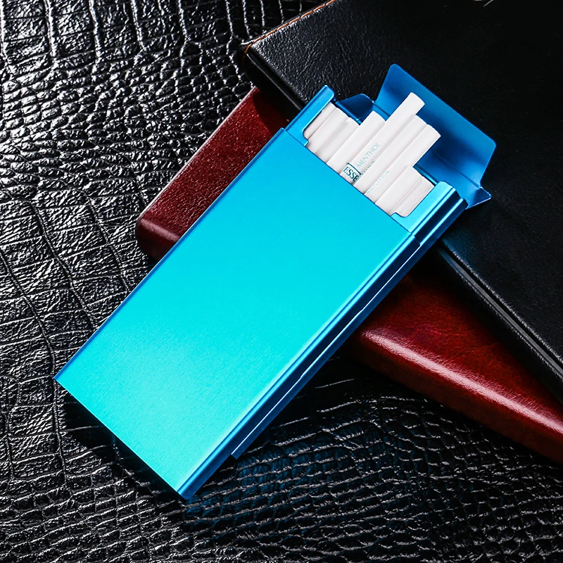 Ultra Thin Fashion Pipes Creative Personality Cigaret Case Slim Metal Slider Cigarette Box Aluminum Gift Box Cigarette Holder
Ultra Thin Fashion Pipes Creative Personality Cigaret Case Slim Metal Slider Cigarette Box Aluminum Gift Box Cigarette Holder