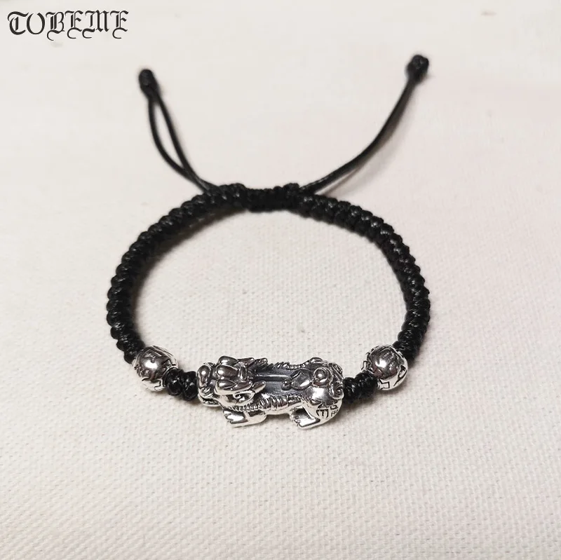 100% 925 Silver Wealth Pixiu Bracelet Braided Tibetan Six Words Beads Bracelet Fengshui Lucky Pixiu Bracelet Good for Wealth
100% 925 Silver Wealth Pixiu Bracelet Braided Tibetan Six Words Beads Bracelet Fengshui Lucky Pixiu Bracelet Good for Wealth