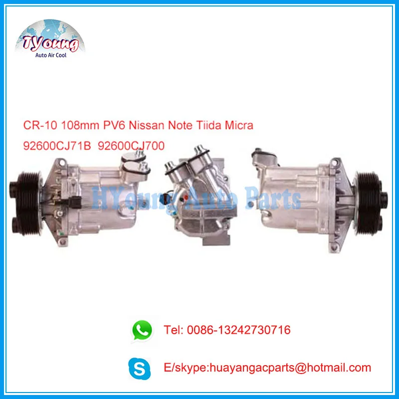 CR10 CR-10 auto ac compressor for Nissan Note Tiida Micra 92600CJ70B 92600CJ70A 92600CJ71B 92600CJ70C 92600CJ71B 92600CJ700
CR10 CR-10 auto ac compressor for Nissan Note Tiida Micra 92600CJ70B 92600CJ70A 92600CJ71B 92600CJ70C 92600CJ71B 92600CJ700
