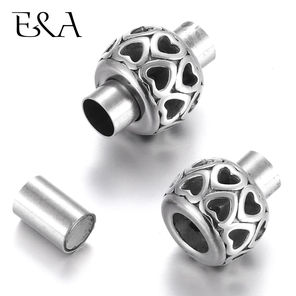 Stainless Steel Magnetic Clasp Hollow Heart 5mm Leather Cord Clasps Bracelet Connector Magnet Buckle Jewelry Making DIY Supplies
Stainless Steel Magnetic Clasp Hollow Heart 5mm Leather Cord Clasps Bracelet Connector Magnet Buckle Jewelry Making DIY Supplies