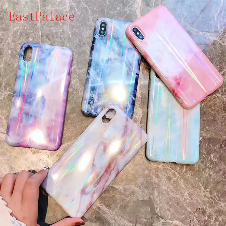 3D мраморный узор дизайн для IPhone X XS MAX XR 10 8 7 6 S 6s Plus plus голограмма чехол мягкий