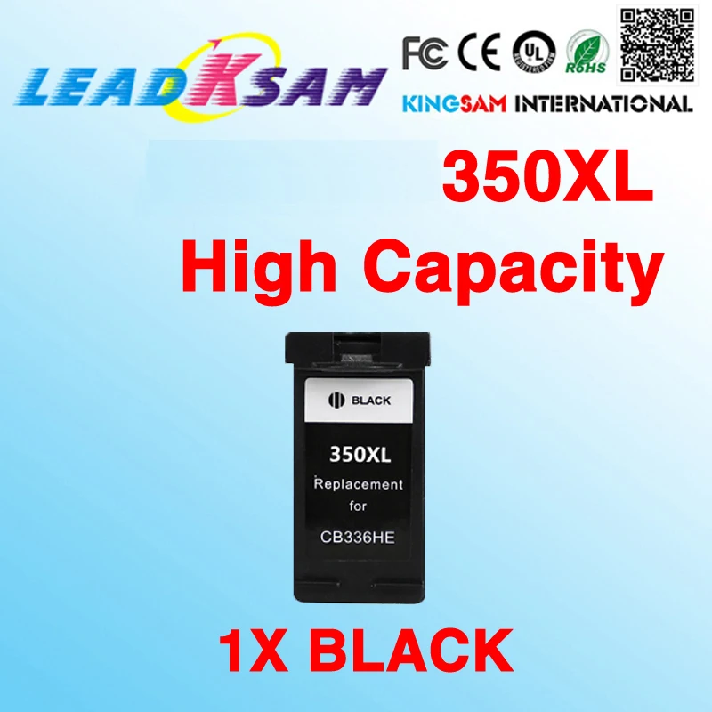 1x Черный чернильный картридж 350XL совместимый для HP350 Photosmart C4480 C4580 C5280 C4599 C5200 C5240 C5250