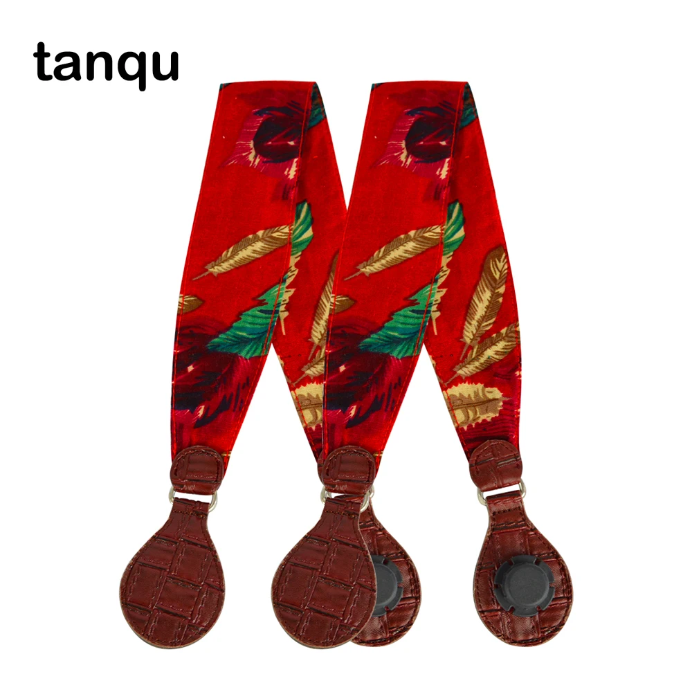 Мягкая Цветочная тканевая ручка tanqu 1 пара с лоскутным наконечником для сумки O Bag