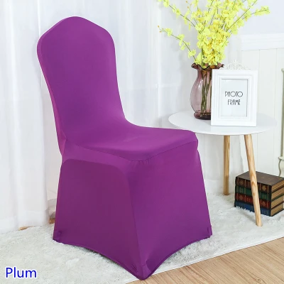 Plum Colour Chair Cover Spandex Chair Cover China Universal Lycra Chair Cover Dining Chair Kitchen Washable Thick