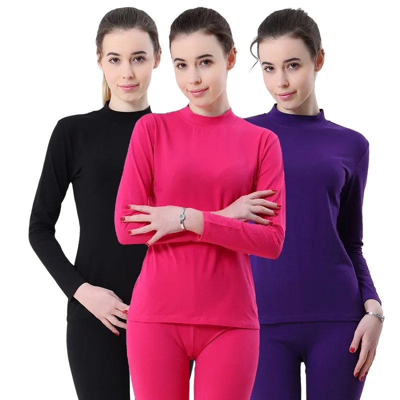 Women's Thermal Underwear Slim Shape Long Johns Middle Hight Neck Underwear Shirts+Pants Tights Long Set Female Autumn Clothing
Women's Thermal Underwear Slim Shape Long Johns Middle Hight Neck Underwear Shirts+Pants Tights Long Set Female Autumn Clothing