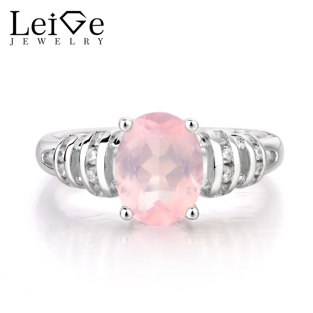 Leige Jewelry Promise Ring Natural Pink Quartz Ring Oval Cut Pink Gemstone 925 Sterling Silver Ring Romantic Gifts for Women
Leige Jewelry Promise Ring Natural Pink Quartz Ring Oval Cut Pink Gemstone 925 Sterling Silver Ring Romantic Gifts for Women