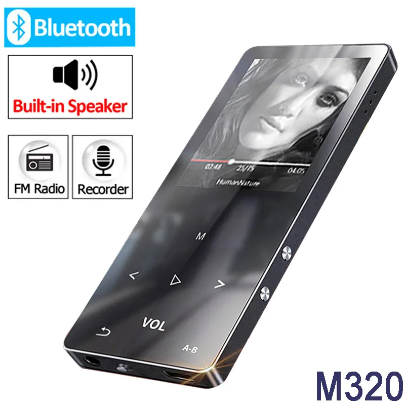 Металлический Bluetooth MP3 музыкальный плеер встроенный динамик портативный