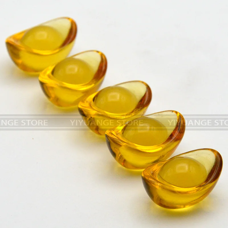 5 or10 Pieces Feng Shui Chinese Yellow Crystal Glass Gold Ingots Paperweight Lucky Family Fashion Gift Home Decoration 2.5cm
5 or10 Pieces Feng Shui Chinese Yellow Crystal Glass Gold Ingots Paperweight Lucky Family Fashion Gift Home Decoration 2.5cm