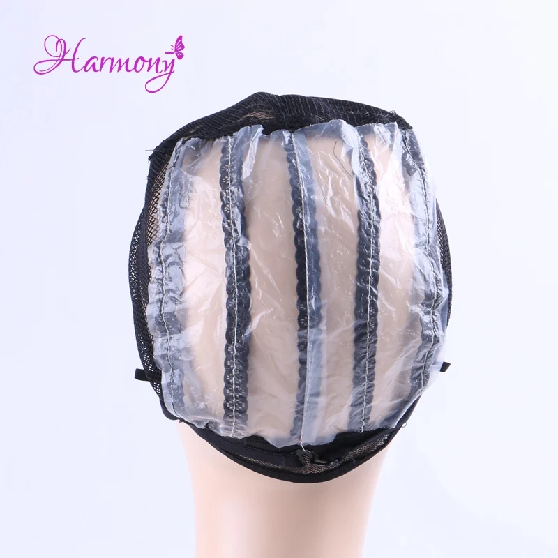 10 pcs/lot Black color lace wig caps hairnets for making wigs With Adjustable Stretch Lace Strap glueless | Шиньоны и парики