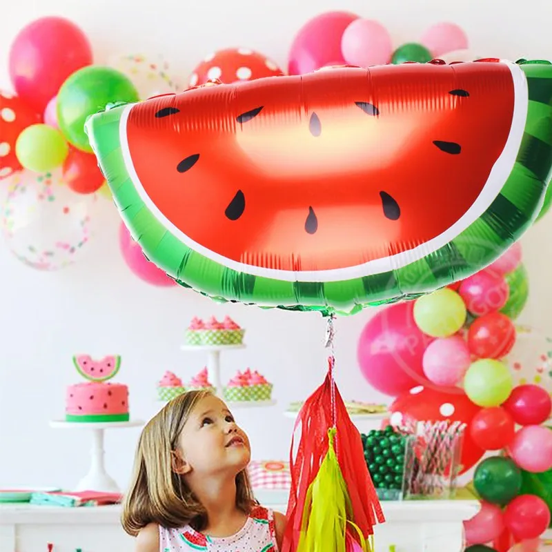 

1pcs Large Fruit Strawberry Pineapple Watermelon Foil balloons Birthday Summer Party Helium Globos Decor kids toy Gift Supplies