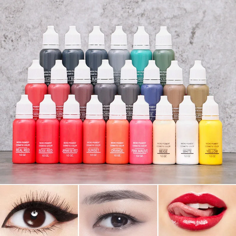 

High Quality 15ml Microblading Liquid Pigment for Semi Permanent Lips Eyebrow Eyeliner