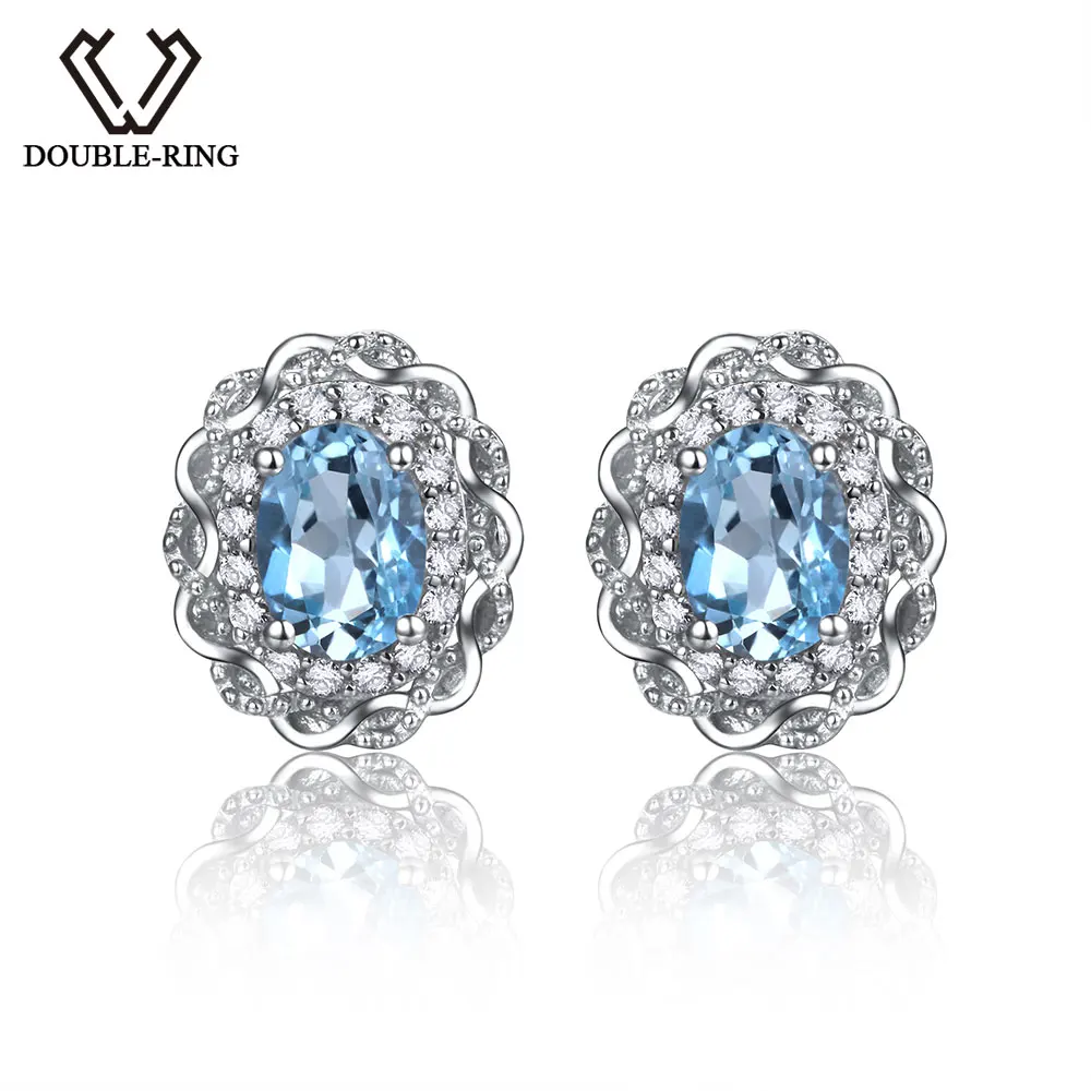 DOUBLE-R 2.01ct Natural Blue Topaz 925 Silver Sterling Gemstone Earrings For Women Mystic Topaz Vintage Costume Jewelry
DOUBLE-R 2.01ct Natural Blue Topaz 925 Silver Sterling Gemstone Earrings For Women Mystic Topaz Vintage Costume Jewelry