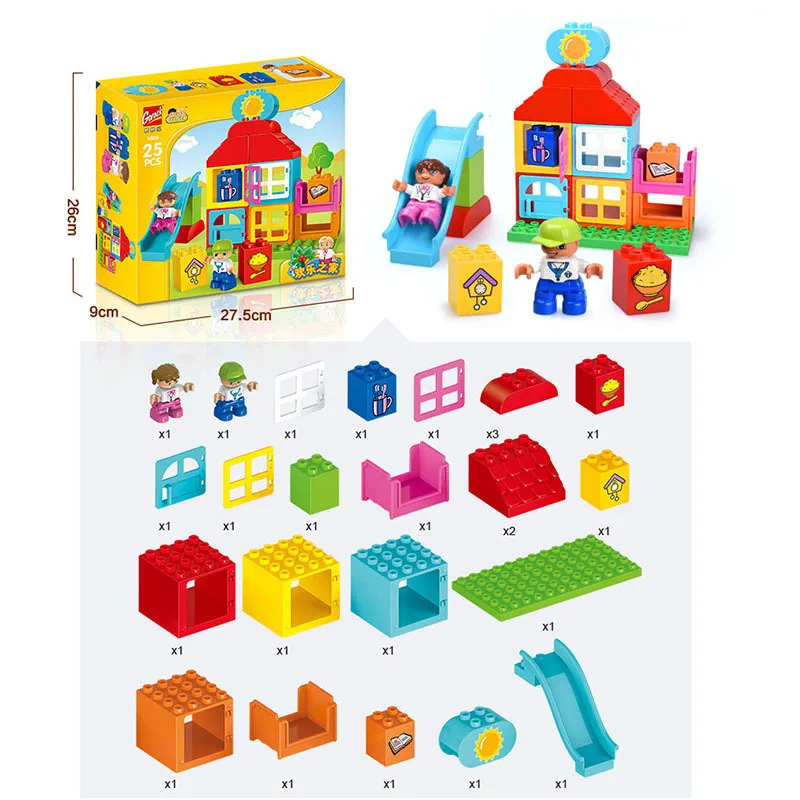 Diy My First Playhouse Slide Set Model Building Blocks Bricks Toys for Children Compatible With Duploed Christmas Kids Gift
Diy My First Playhouse Slide Set Model Building Blocks Bricks Toys for Children Compatible With Duploed Christmas Kids Gift