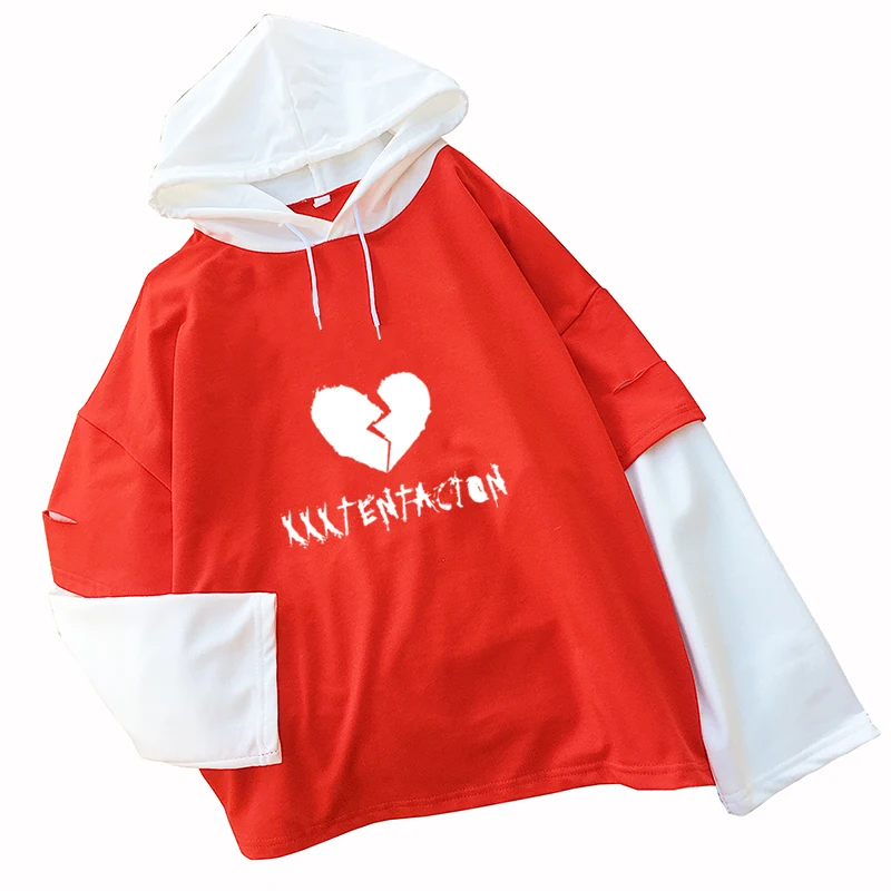 Hoodies Women xxxtentacio False Two Pieces Sweatshirt Long Sleeve Harajuku Kawaii Korean Top Heart Print Letter Female Tracksuit
Hoodies Women xxxtentacio False Two Pieces Sweatshirt Long Sleeve Harajuku Kawaii Korean Top Heart Print Letter Female Tracksuit