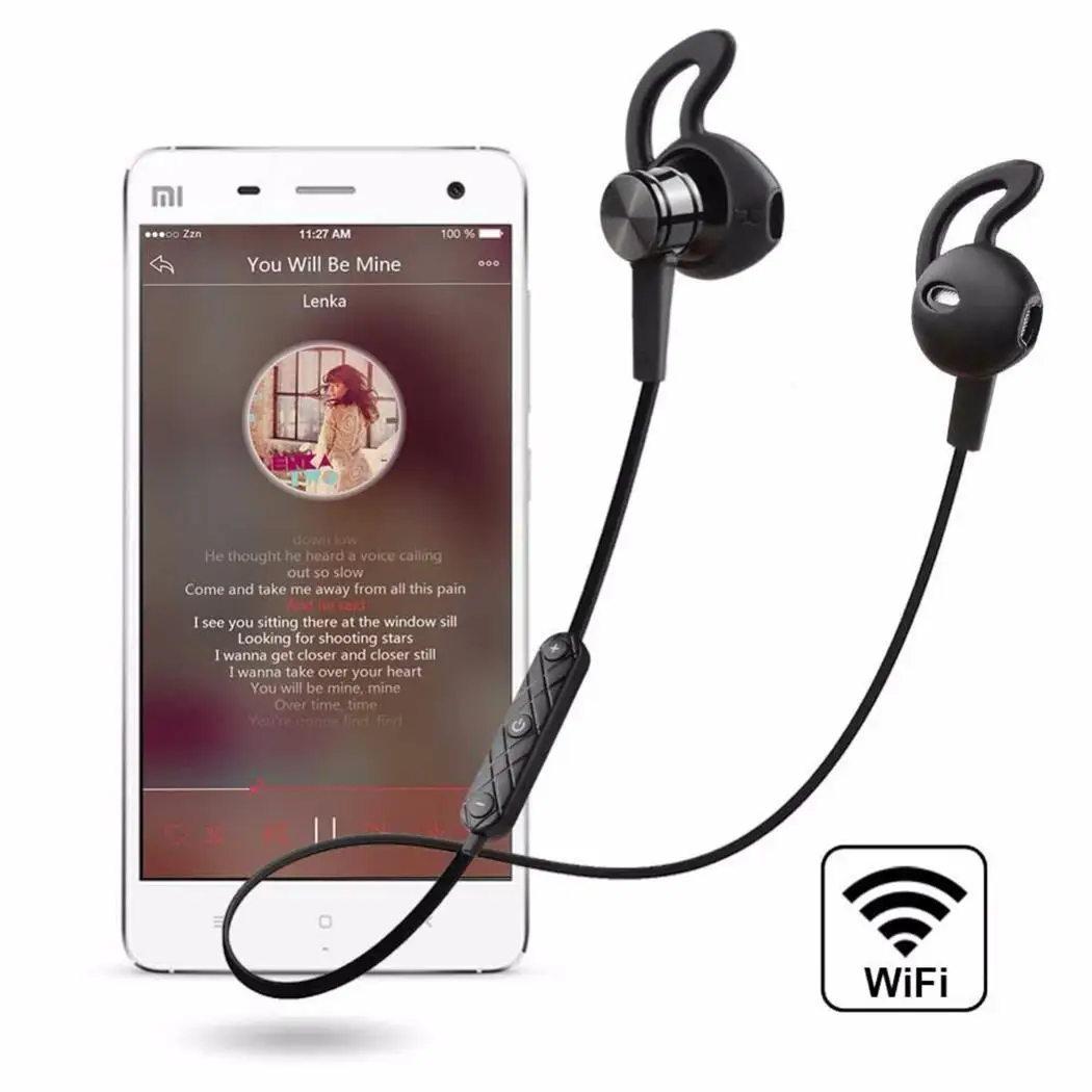 Wireless Magnetic Bluetooth Headset In-Ear Noise 5 hours 10 meters 4.1 200 Reduction 110mAh Earphone |