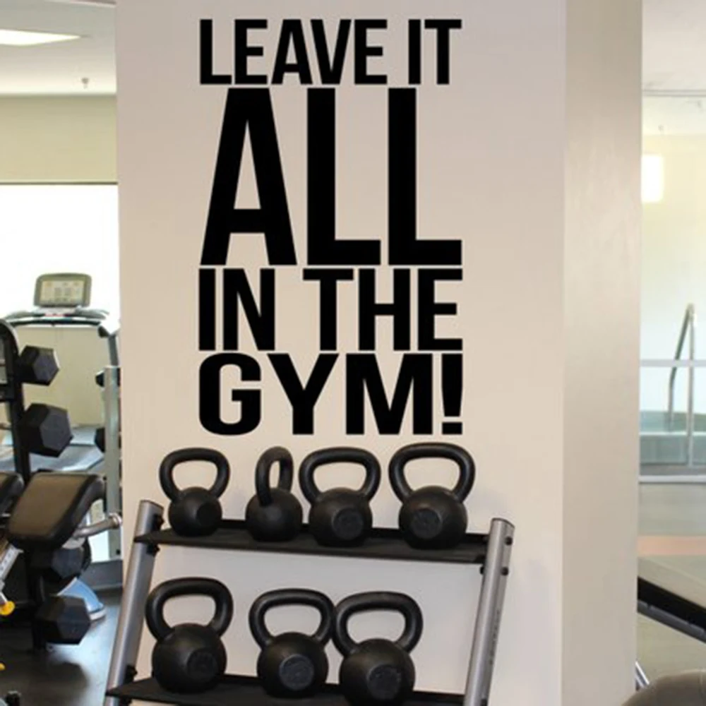 Leave It All in The Gym Wall Decal Gym Motivation Quotes Sport Fitness Workout Wall Vinyl Sticker Gym Interior Wall Graphic H445
Leave It All in The Gym Wall Decal Gym Motivation Quotes Sport Fitness Workout Wall Vinyl Sticker Gym Interior Wall Graphic H445